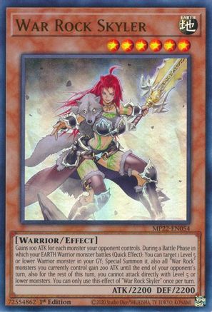 War Rock Skyler (MP22-EN054) - Ultra Rare - 1st Edition - 2022 Tin of the Pharaoh's Gods