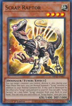 Scrap Raptor (MP22-EN067) - Ultra Rare - 1st Edition - 2022 Tin of the Pharaoh's Gods