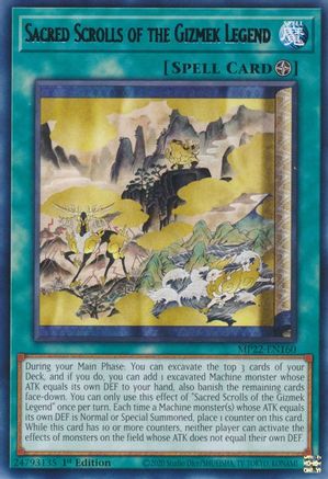 Sacred Scrolls of the Gizmek Legend (MP22-EN160) - Rare - 2022 Tin of the Pharaoh's Gods