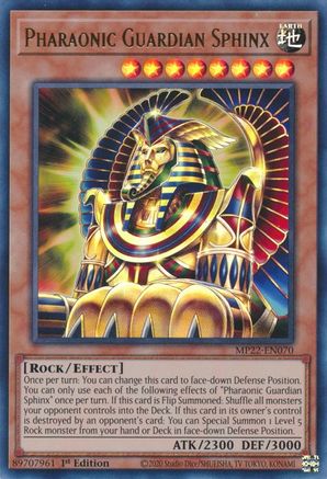Pharaonic Guardian Sphinx (MP22-EN070) - Ultra Rare - 2022 Tin of the Pharaoh's Gods