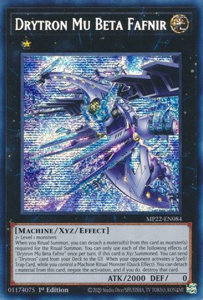 Drytron Mu Beta Fafnir (MP22-EN084) - Prismatic Secret Rare - 1st Edition - 2022 Tin of the Pharaoh's Gods