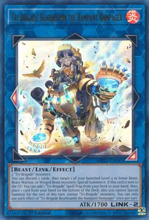 Tri-Brigade Bearbrumm the Rampant Rampager (MP22-EN085) - Ultra Rare - 1st Edition - 2022 Tin of the Pharaoh's Gods
