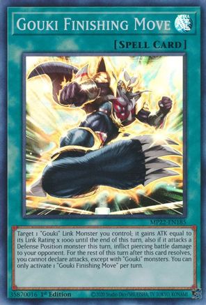 Gouki Finishing Move (MP22-EN185) - Super Rare - 1st Edition - 2022 Tin of the Pharaoh's Gods