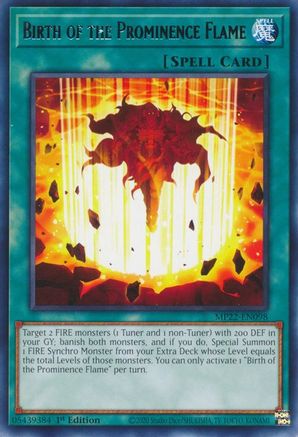 Birth of the Prominence Flame (MP22-EN098) - Rare - 2022 Tin of the Pharaoh's Gods