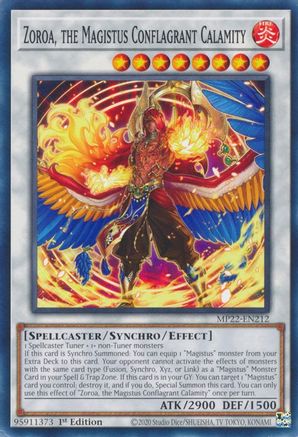 Zoroa, the Magistus Conflagrant Calamity (MP22-EN212) - Common - 2022 Tin of the Pharaoh's Gods