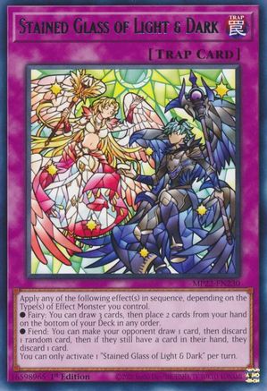 Stained Glass of Light & Dark (MP22-EN230) - Rare - 1st Edition - 2022 Tin of the Pharaoh's Gods