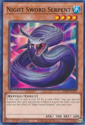 Night Sword Serpent (MP22-EN232) - Common - 1st Edition - 2022 Tin of the Pharaoh's Gods
