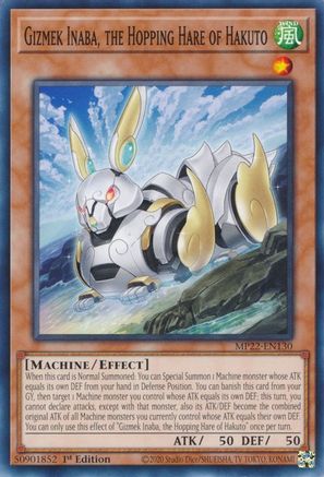 Gizmek Inaba, the Hopping Hare of Hakuto (MP22-EN130) - Common - 2022 Tin of the Pharaoh's Gods