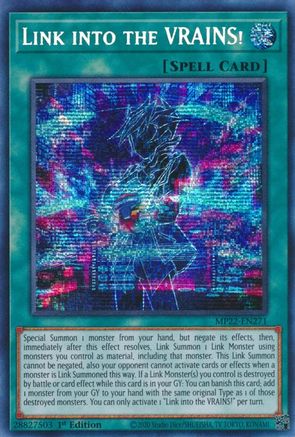 Link into the VRAINS! (MP22-EN271) - Prismatic Secret Rare - 1st Edition - 2022 Tin of the Pharaoh's Gods