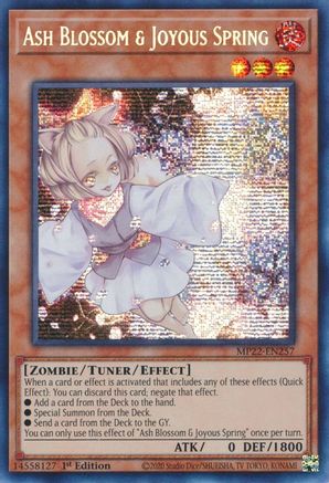 Ash Blossom & Joyous Spring (MP22-EN257) - Prismatic Secret Rare - 2022 Tin of the Pharaoh's Gods