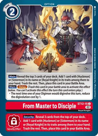 From Master to Disciple (ST12-15)  Common - Starter Deck 12: Jesmon