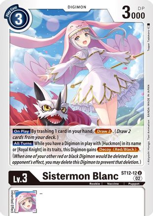 Sistermon Blanc (ST12-12)  Uncommon - Starter Deck 12: Jesmon