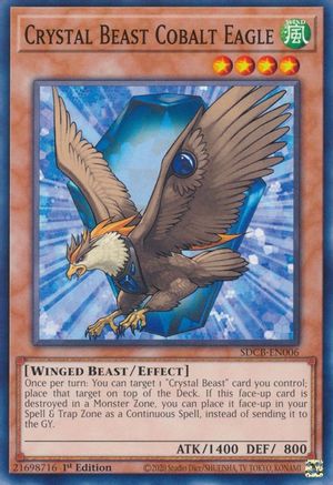 Crystal Beast Cobalt Eagle (SDCB-EN006) - Common - Structure Deck: Legend of the Crystal Beasts