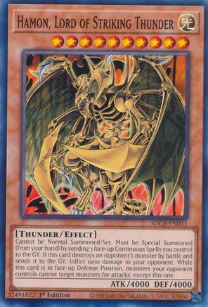 Hamon, Lord of Striking Thunder (SDCB-EN011) - Common - 1st Edition - Structure Deck: Legend of the Crystal Beasts