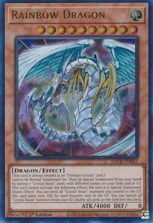 Rainbow Dragon (SDCB-EN041) - Ultra Rare - 1st Edition - Structure Deck: Legend of the Crystal Beasts