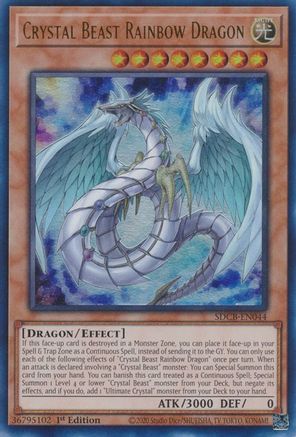 Crystal Beast Rainbow Dragon (SDCB-EN044) - Ultra Rare - Structure Deck: Legend of the Crystal Beasts