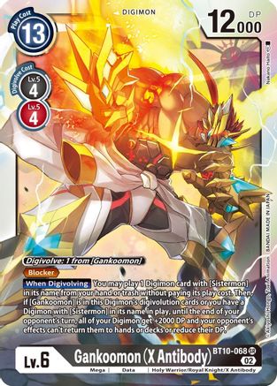 Gankoomon (X Antibody) (BT10-068) Foil Super Rare - Xros Encounter