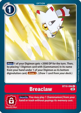 Breaclaw (BT10-094)  Uncommon - Xros Encounter