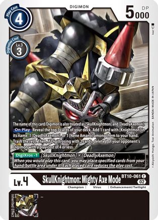 SkullKnightmon: Mighty Axe Mode (BT10-061)  Common - Xros Encounter
