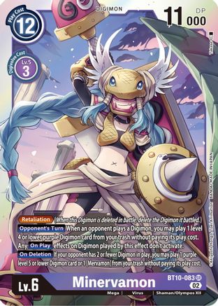 Minervamon (BT10-083) Foil Super Rare - Xros Encounter