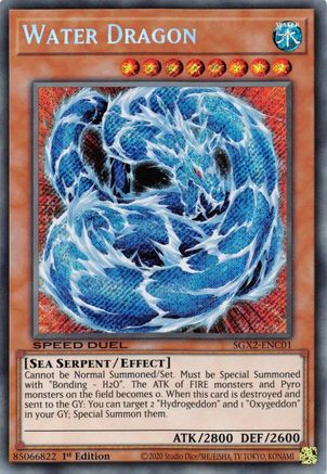 Water Dragon (Secret Rare) (SGX2-ENC01) - Secret Rare - 1st Edition - Speed Duel GX: Midterm Paradox