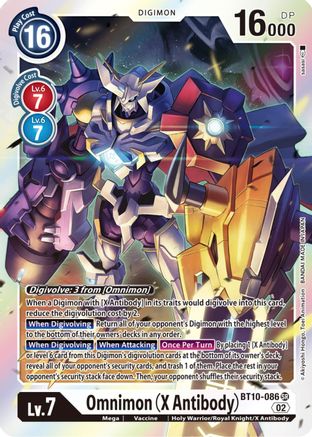 Omnimon (X Antibody) (BT10-086) Foil Super Rare - Xros Encounter