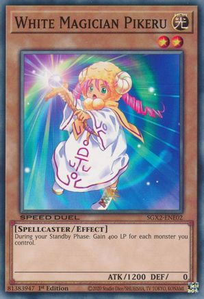 White Magician Pikeru (SGX2-ENE02) - Common - 1st Edition - Speed Duel GX: Midterm Paradox