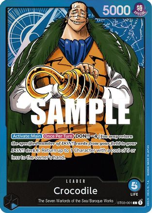 Crocodile (001) (ST03-001) - Foil Leader - Starter Deck 3: The Seven Warlords of The Sea