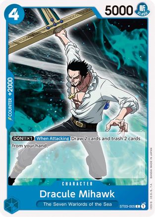 Dracule Mihawk (ST03-005) - Normal Common - Starter Deck 3: The Seven Warlords of The Sea