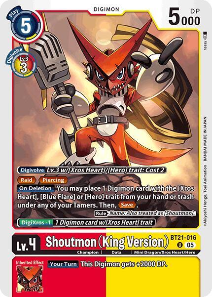 Shoutmon King Version BT21-016 U (World Convergence) 