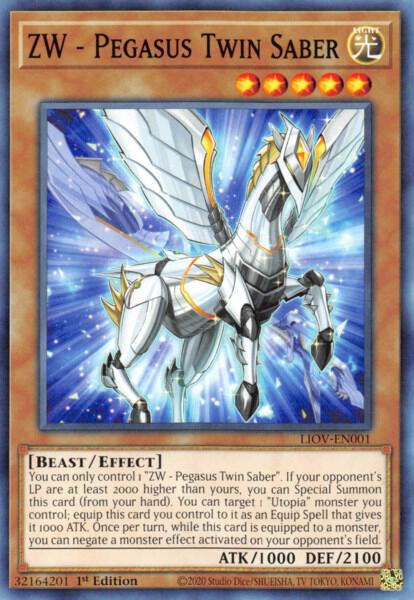 ZW - Pegasus Twin Saber LIOV-EN001 (Lightning Overdrive)  - 1st Edition