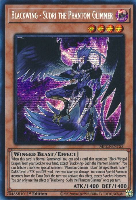 Blackwing Sudri the Phantom Glimmer MP23-EN155 (25th Anniversary Tin: Dueling Heroes Mega Pack)  - 1st Edition