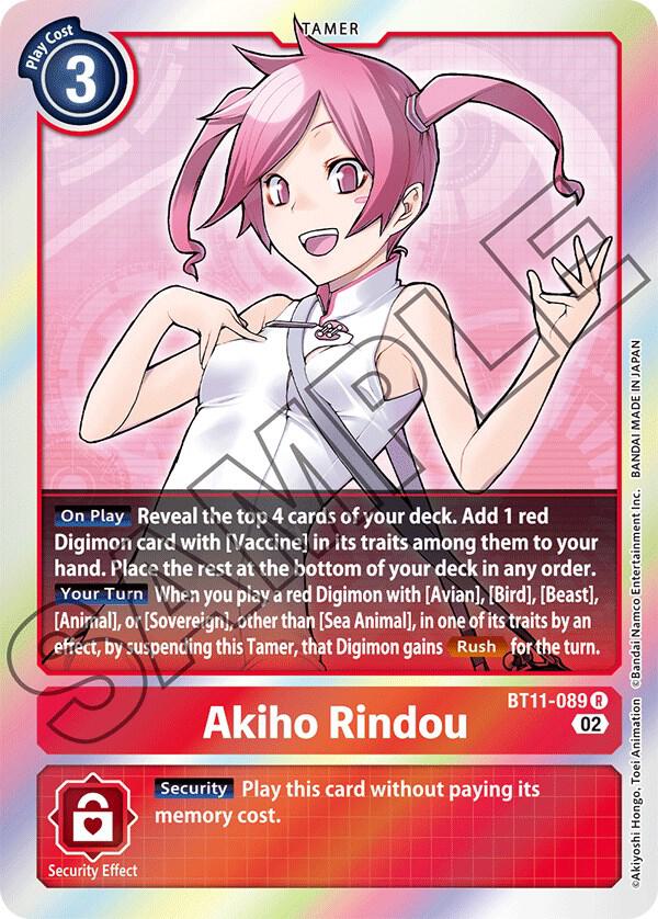 Akiho Rindou BT11-089 R (Dimensional Phase)  - Foil