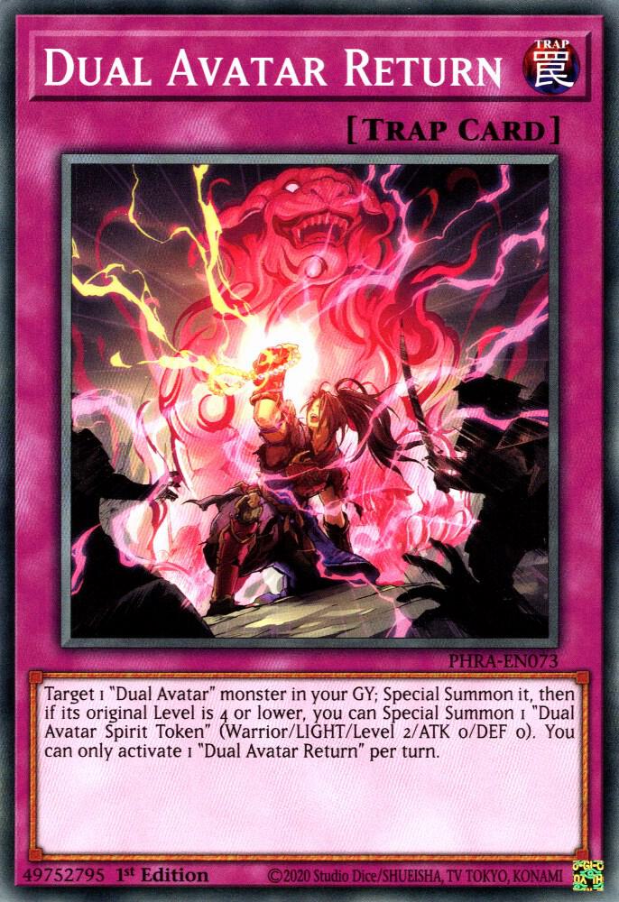 Dual Avatar Return PHRA-EN073 (Phantom Rage)  - 1st Edition