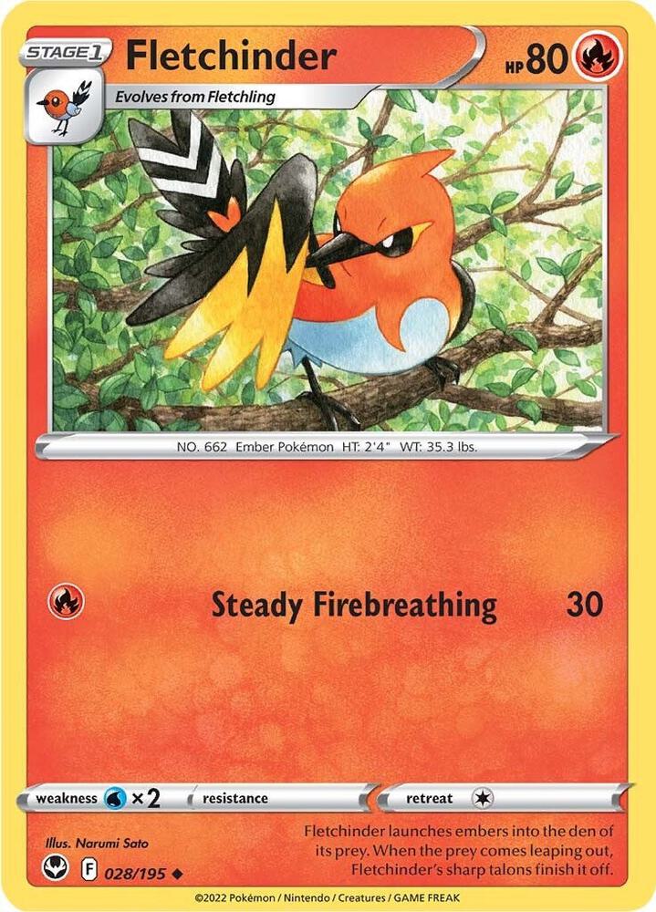 Fletchinder 028/195 (SWSH12: Silver Tempest) 