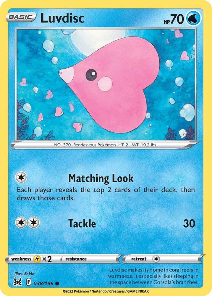 Luvdisc 038/196 (SWSH11: Lost Origin) 