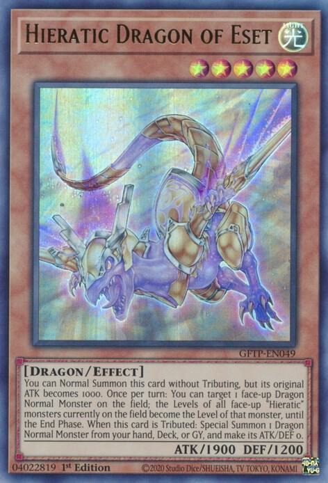 Hieratic Dragon of Eset GFTP-EN049 (Ghosts From the Past)  - 1st Edition