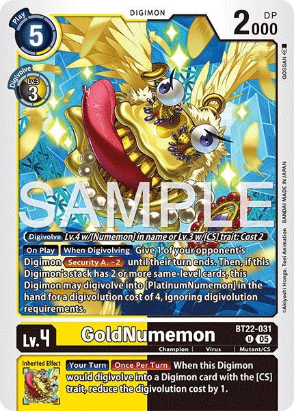 GoldNumemon BT22-031 U (Cyber Eden) 