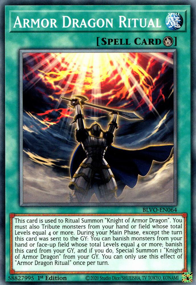 Armor Dragon Ritual BLVO-EN064 (Blazing Vortex)  - 1st Edition