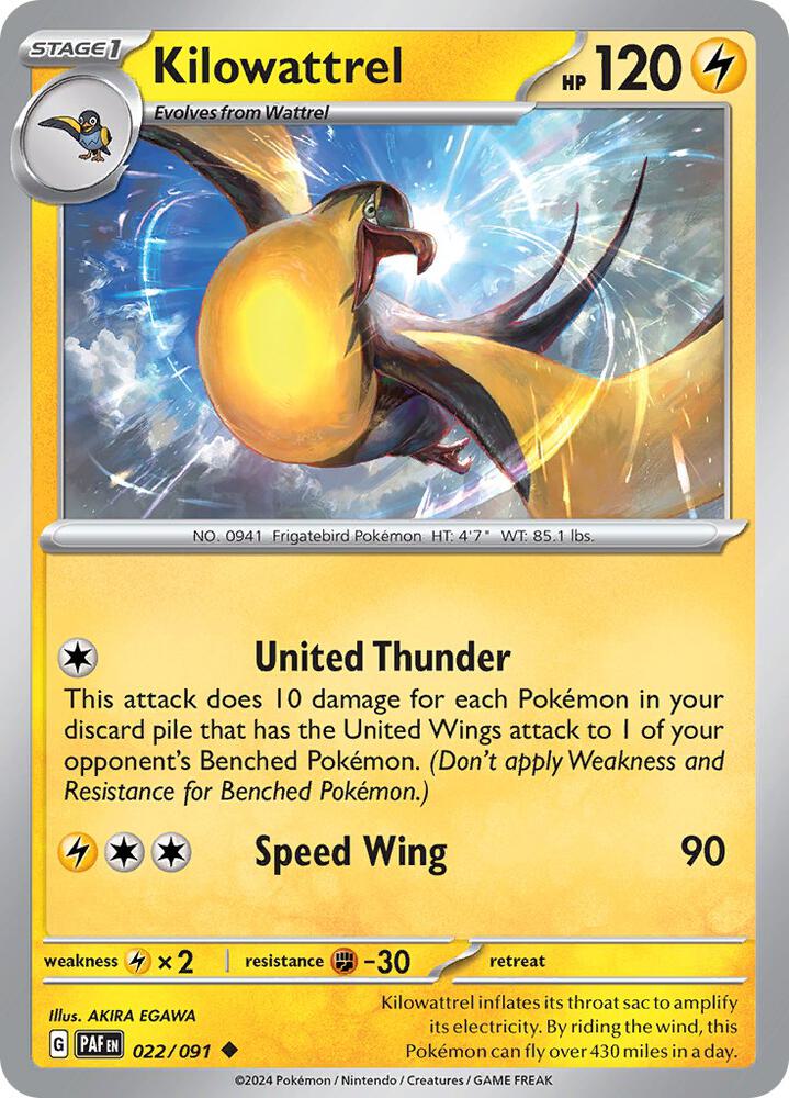 Kilowattrel 022/091 (SV: Paldean Fates) 