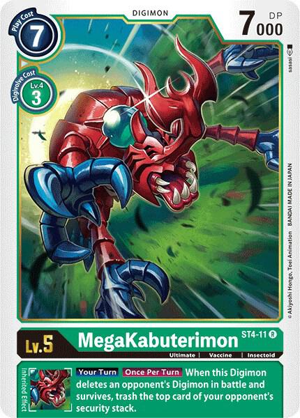 MegaKabuterimon ST4-11 R (Starter Deck 04: Giga Green) 