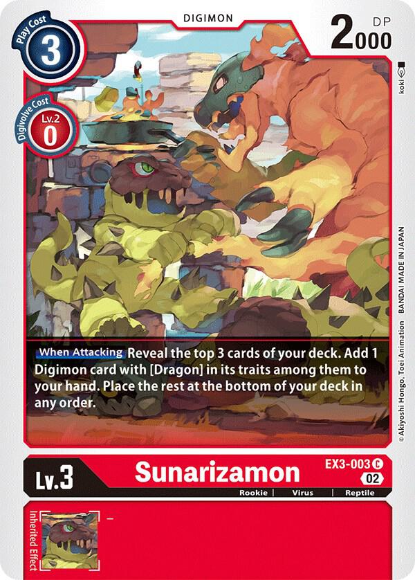 Sunarizamon EX3-003 C (Draconic Roar) 