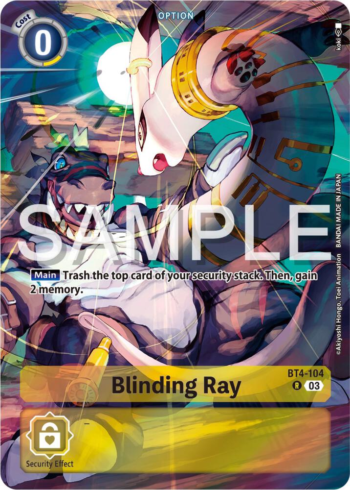 Blinding Ray Bonus Pack BT4-104 R (Starter Deck 17: Double Typhoon Advanced Deck Set)  - Foil