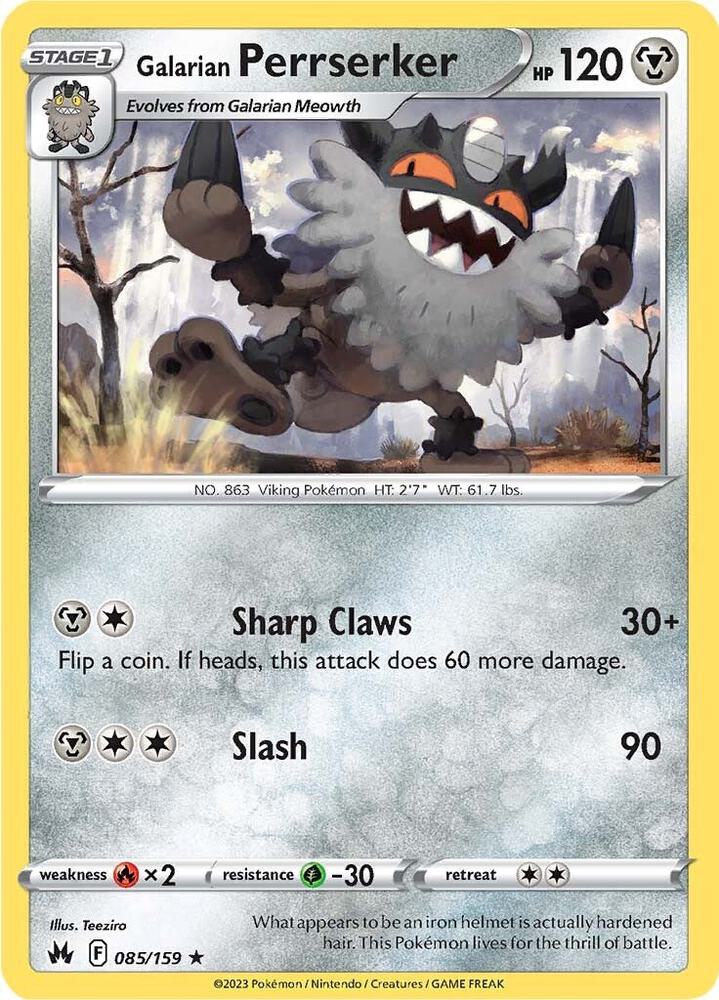 Galarian Perrserker 085/159 (Crown Zenith) 