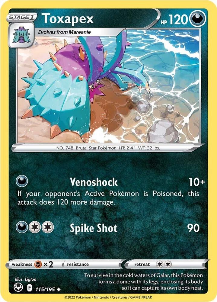Toxapex 115/195 (SWSH12: Silver Tempest) 