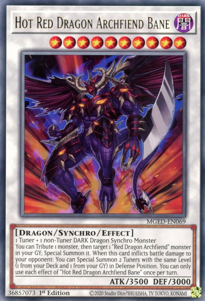 Hot Red Dragon Archfiend Bane MGED-EN069 (Maximum Gold: El Dorado)  - 1st Edition