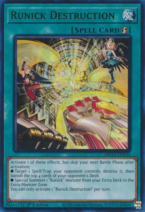 Runick Destruction MP23-EN243 (25th Anniversary Tin: Dueling Heroes Mega Pack)  - 1st Edition