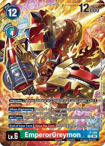 EmperorGreymon BT 21 Illustration Celebration Pack P-185 P (World Convergence)  - Foil