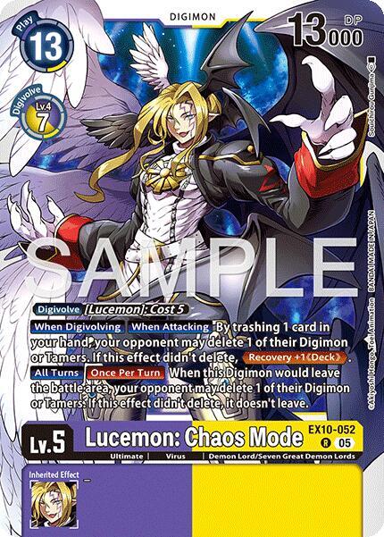 Lucemon Chaos Mode EX10-052 R (Sinister Order)  - Foil