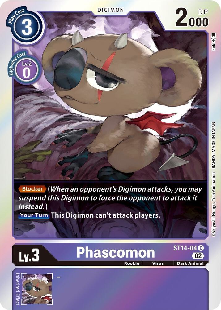Phascomon ST14-04 C (Starter Deck 14: Beelzemon Advanced Deck Set)  - Foil